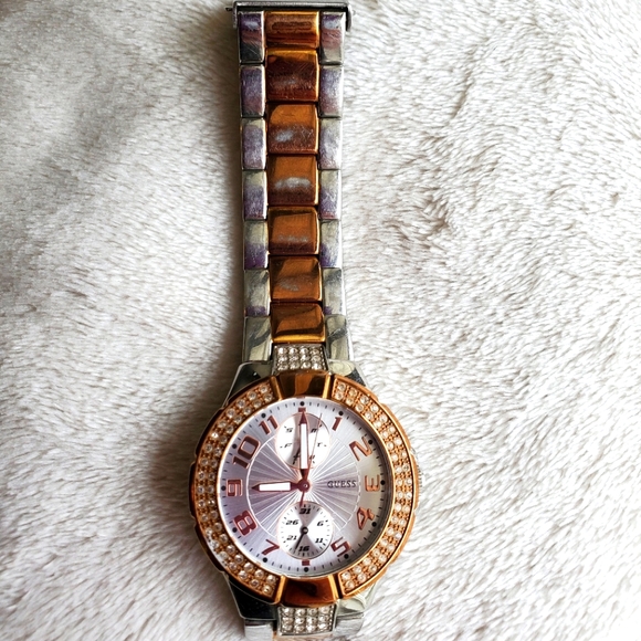 Guess Women's Mini Prism Two-toned Silver Gold Watch, W15072L2 - Picture 7 of 16